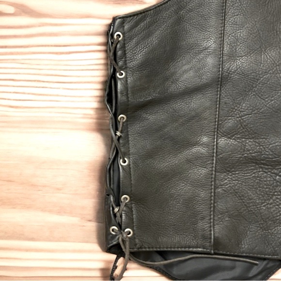 VTG Men’s Buffalo Nickel Snap Motorcycle Vest MADE IN USA Size 40 - Picture 6 of 12